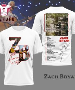Zach Bryan With Heaven On Top White 3D Shirt