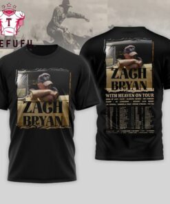 Zach Bryan With Heaven on Tour 2026 Black T Shirt