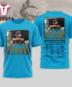 Zach Bryan With Heaven on Tour 2026 Blue T Shirt