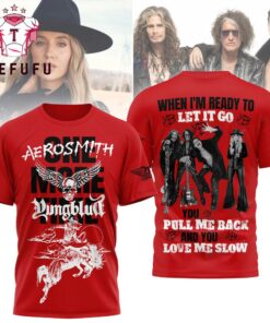 Aerosmith Yungblud One More Time 2026 Red T Shirt