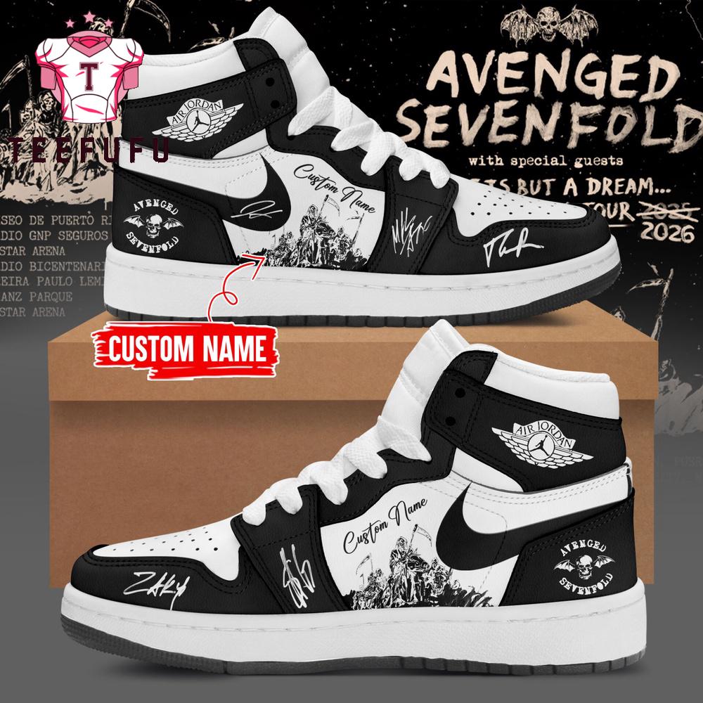 Avenged Sevenfold Life Is But a Dream Latin America Tour 2026 Limited Edition Air Jordan 1 Hightop Shoes