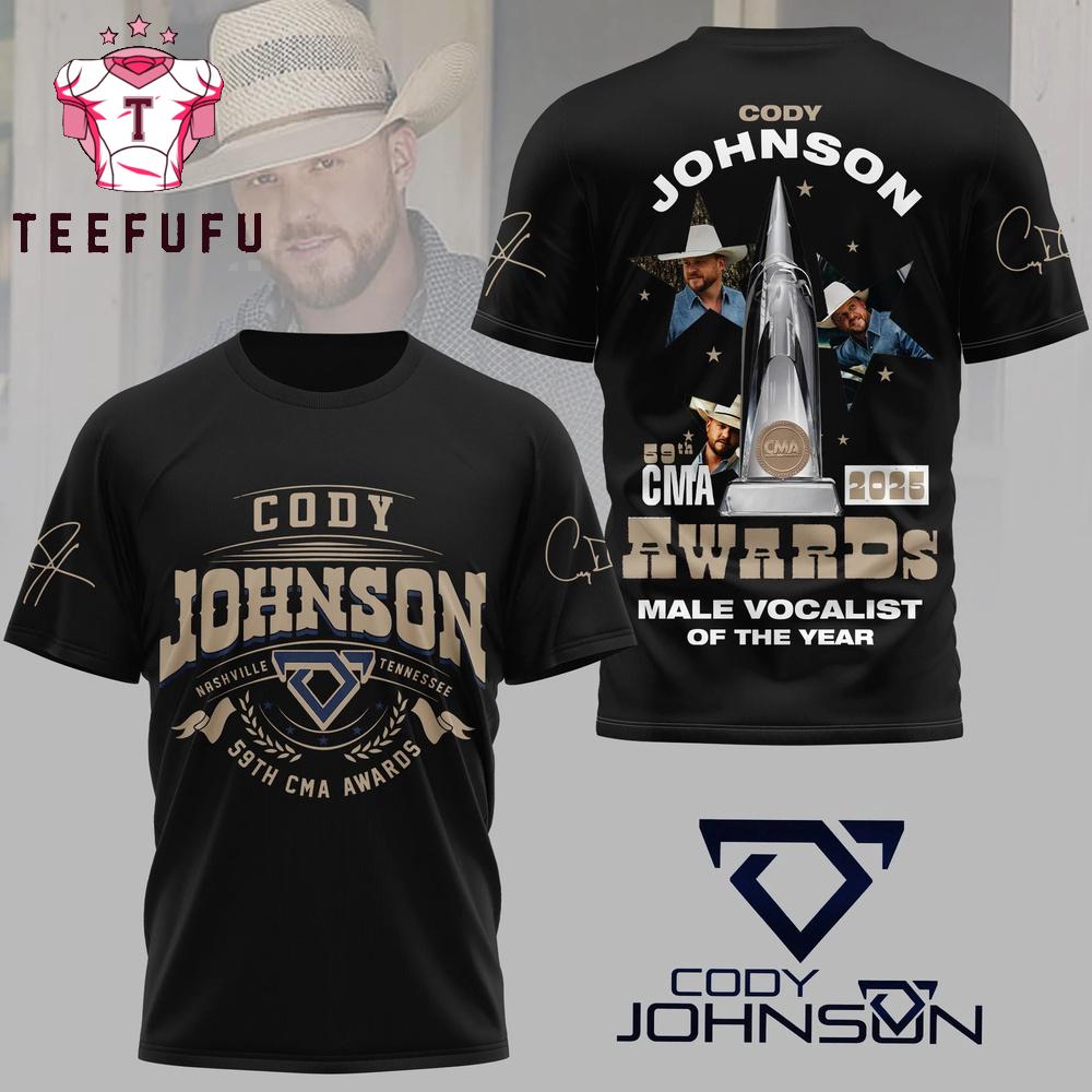 Cody Johnson 2025 CMA Awards Black 3D Shirt