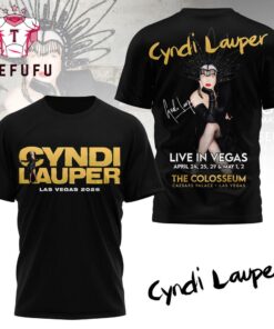 Cyndi Lauper Live in Las Vegas 2026 Black 3D Shirt