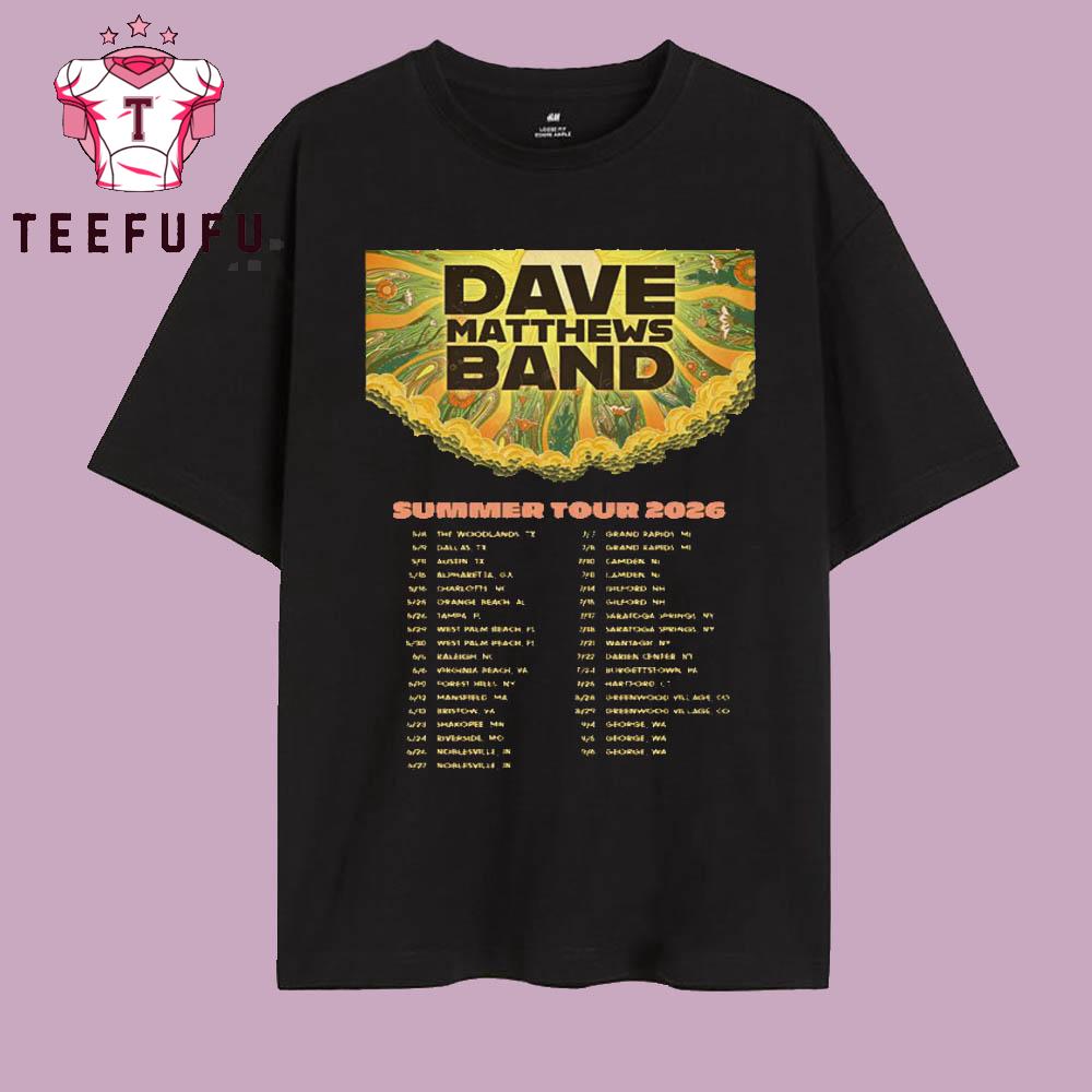 Dave Matthews Band Tour 2026 T Shirt