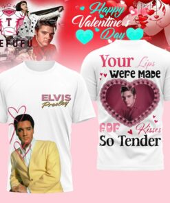 Elvis Presley Happy Valentine’s Day 2026 White 3D Shirt