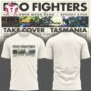Foo Fighters Take Cover Tasmania 2026 Tour Special New White 3D Shirt
