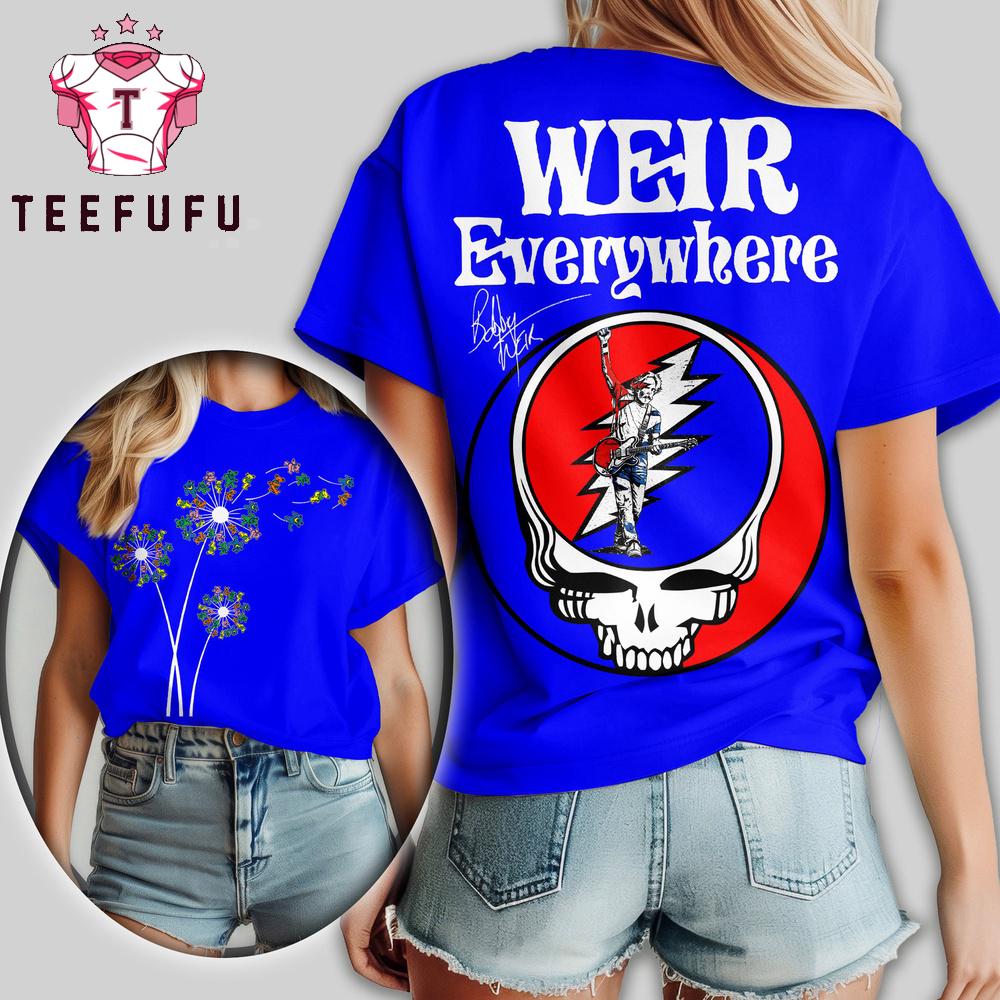 Grateful Dead Weir Everywhere 2025 Blue T Shirt