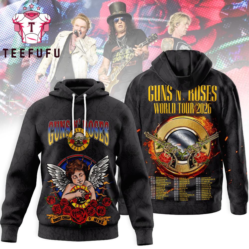 Guns N Roses 2026 World Tour Scheduler Hoodie