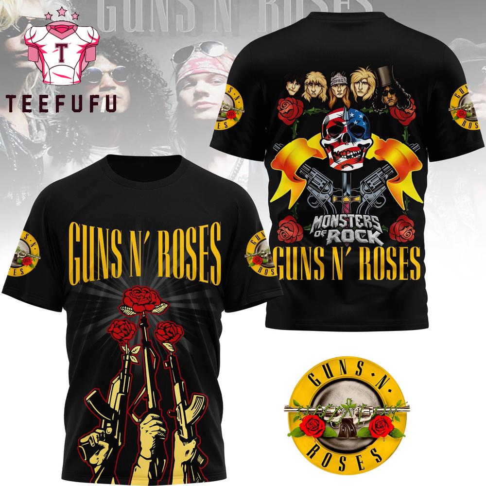 Guns N Roses Monsters of Rock 2026 3D Shirt