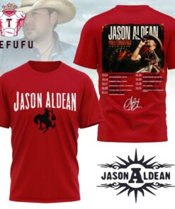 Jason Aldean Full Throttle 2026 Tour Red T Shirt