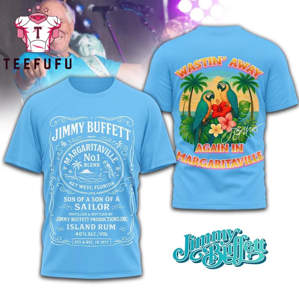 Jimmy Buffett Wastin Away Again in Margaritaville 3D Shirt