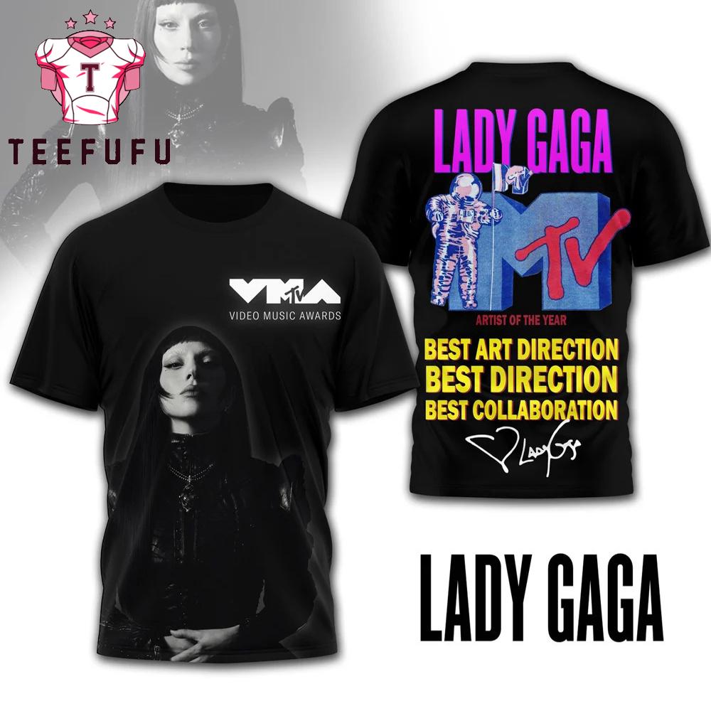 Lady Gaga MTV Video Music Awards 2025 Black T Shirt