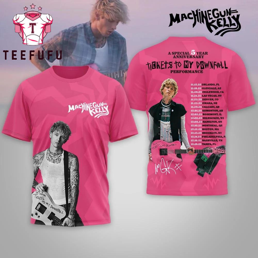 Machine Gun Kelly Lost Americana 2025 Tour Pink T Shirt