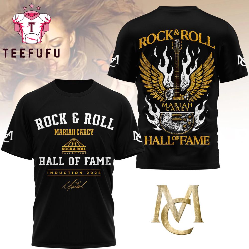 Mariah Carey Rock & Roll Hall of Fame 2025 Black 3D Shirt