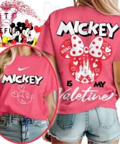 Mickey Minnie XoXo is My Valetine Special New Pink Unisex T Shirt