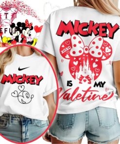 Mickey Minnie XoXo is My Valetine Special New White Unisex T Shirt