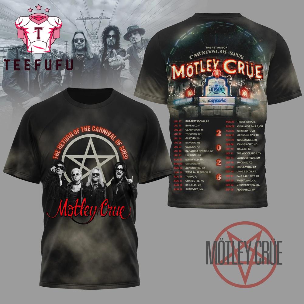 Motley Crue 2026 Tour Special New T Shirt