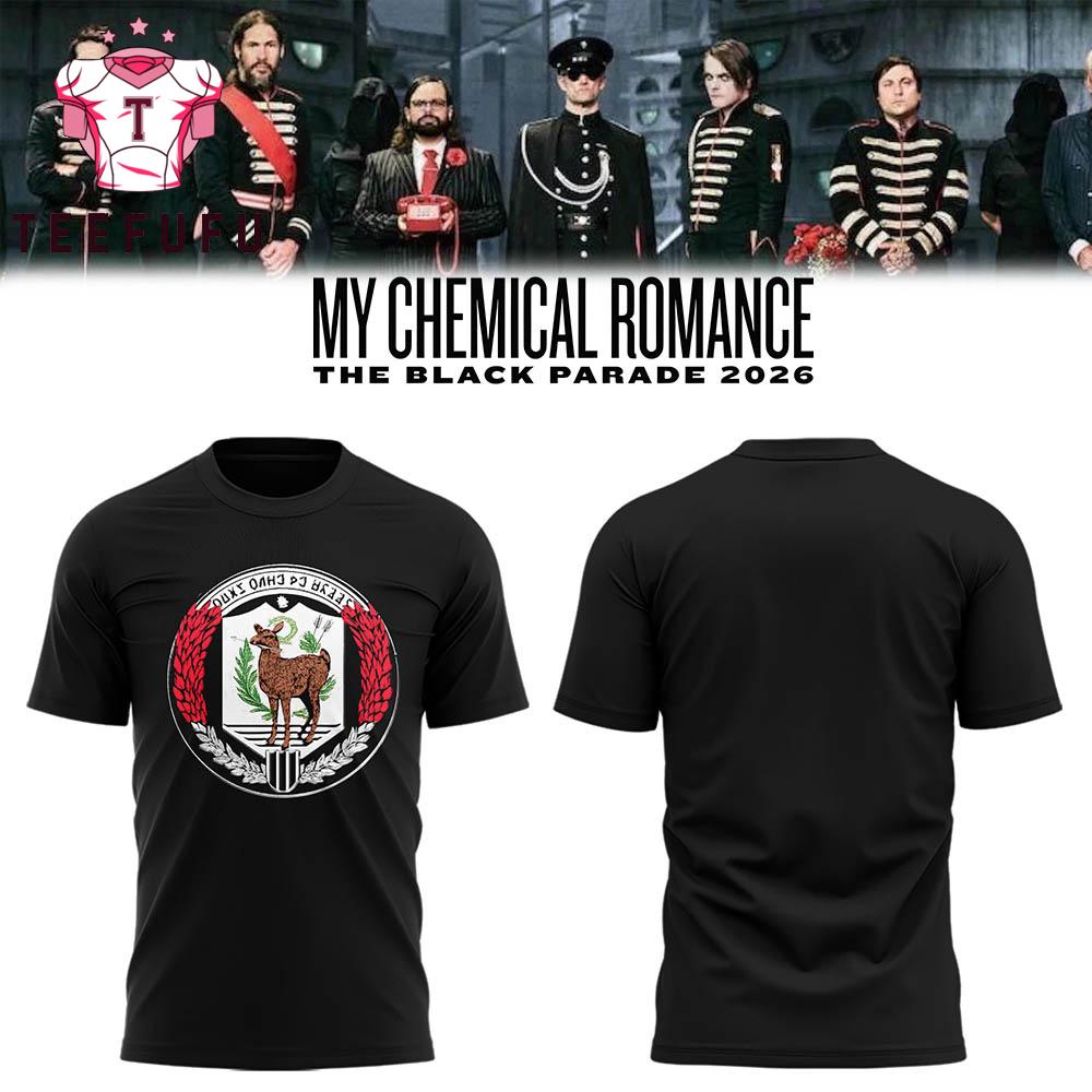 My Chemical Romance The Black Parade 2026 Tour Black T Shirt