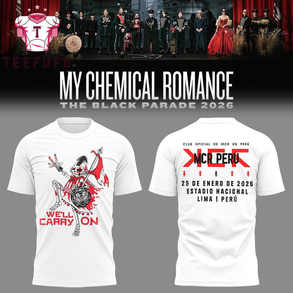 My Chemical Romance The Black Parade 2026 Tour Peru Special New 3D Shirt