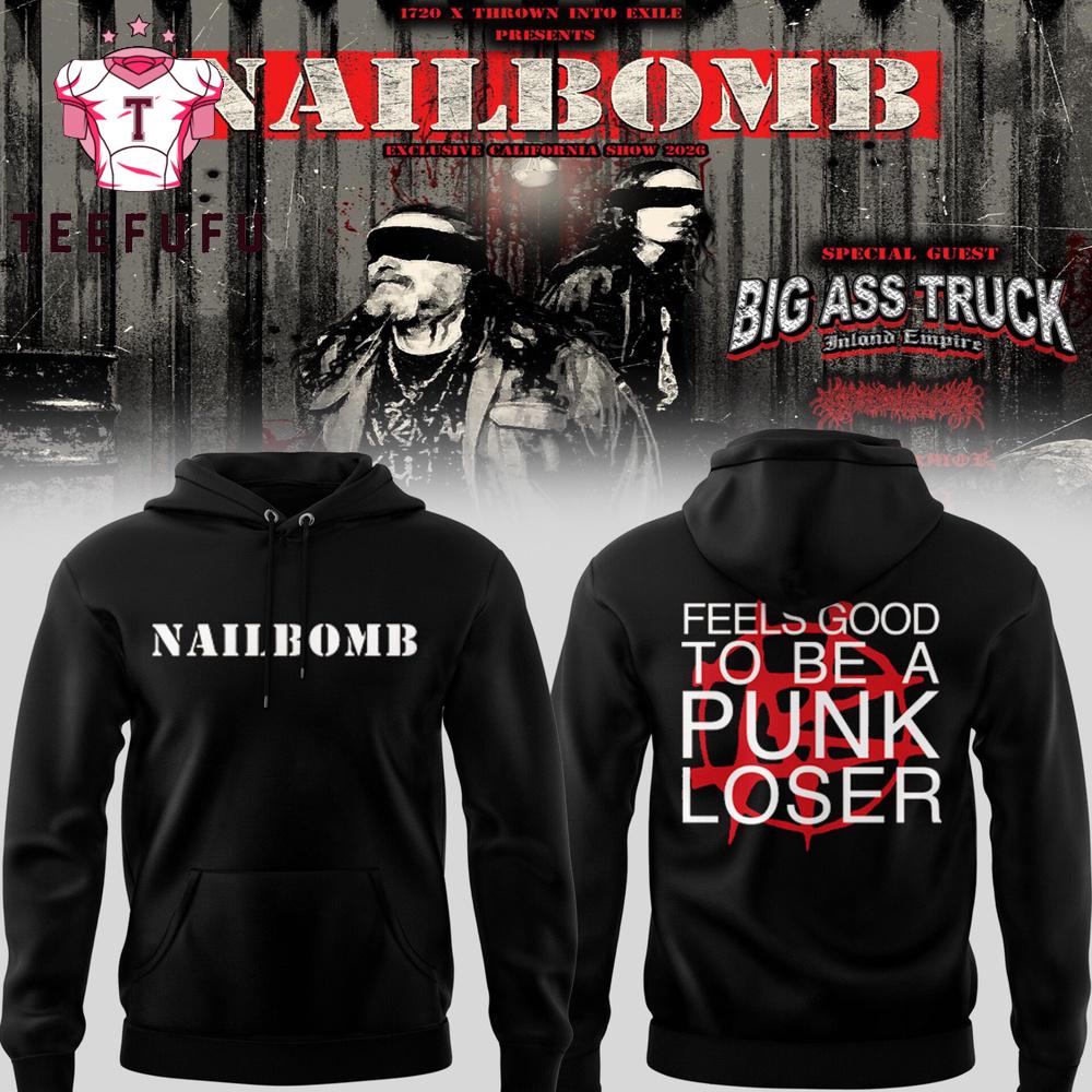 Nailbomb Band Exclusive California Show 2026 Limited Hoodie Shirt