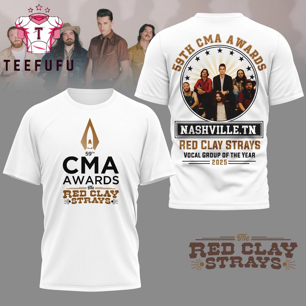 Red Clay Strays 2025 CMA Awards White 3D Shirt
