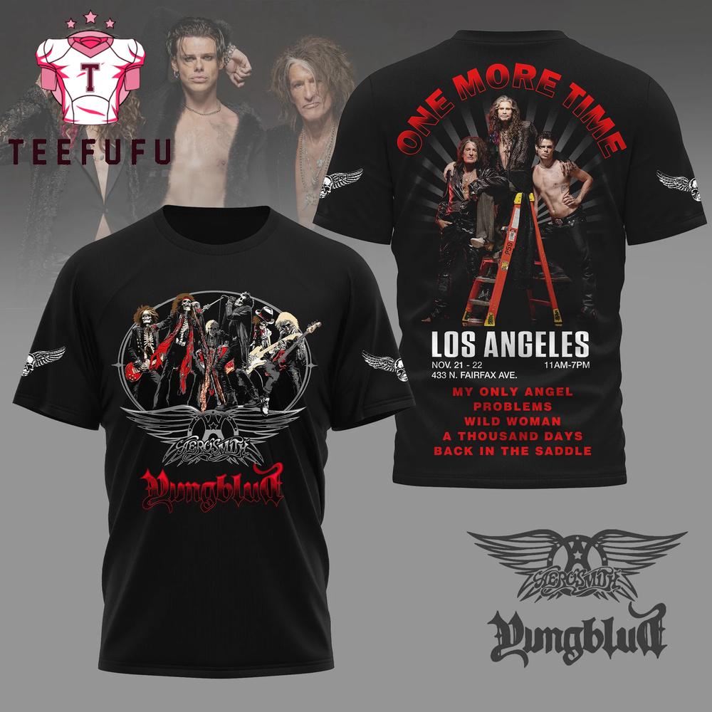 Yungblud One More Time Los Angeles 2026 Black T Shirt