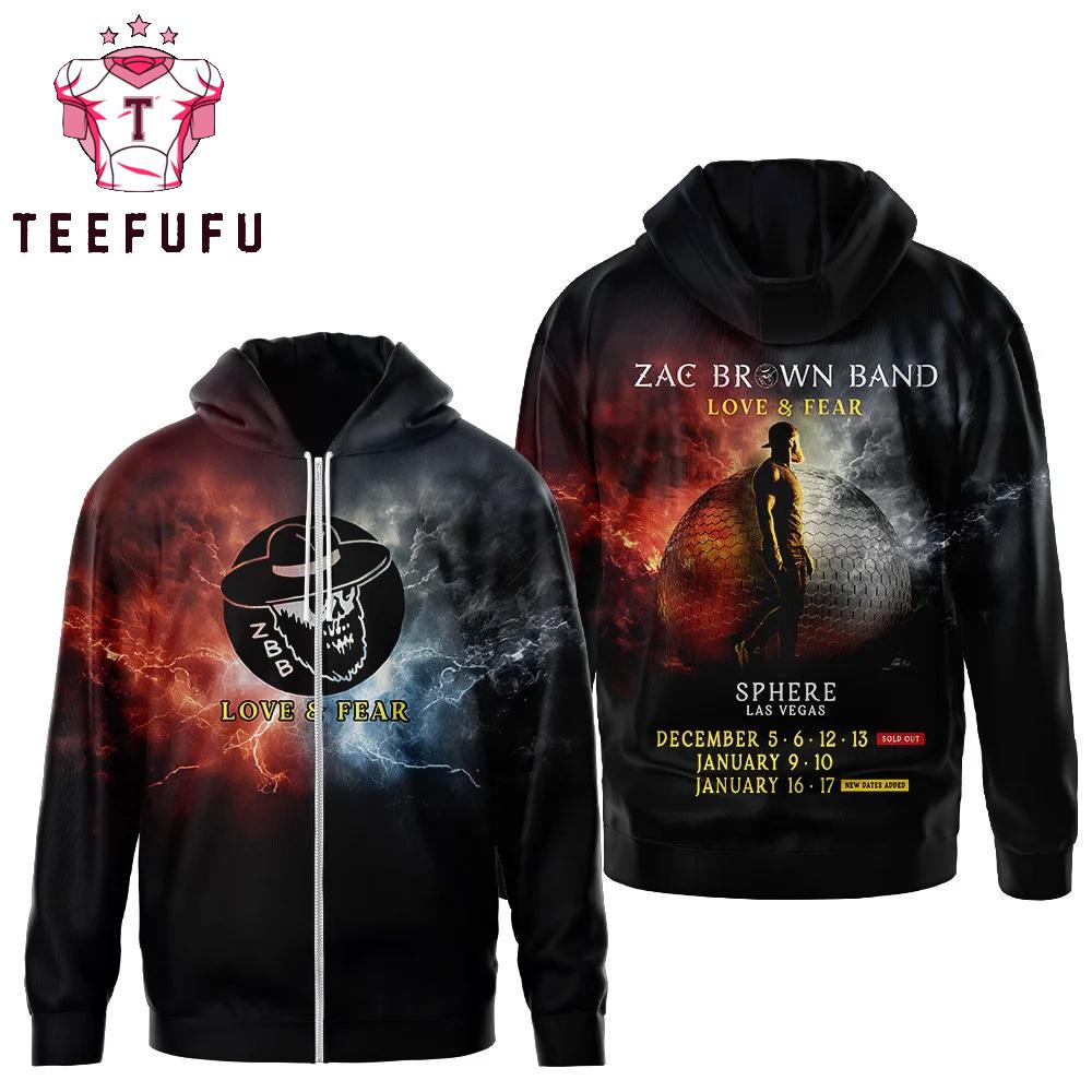 Zac Brown Band Love And Fear 2026 Tour Hoodie
