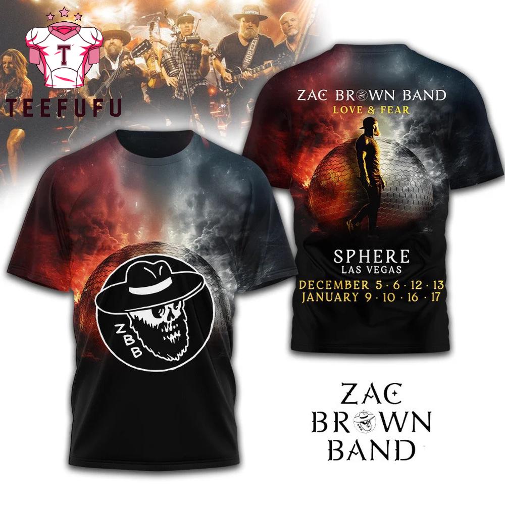Zac Brown Band Love & Fear 2026 New T Shirt