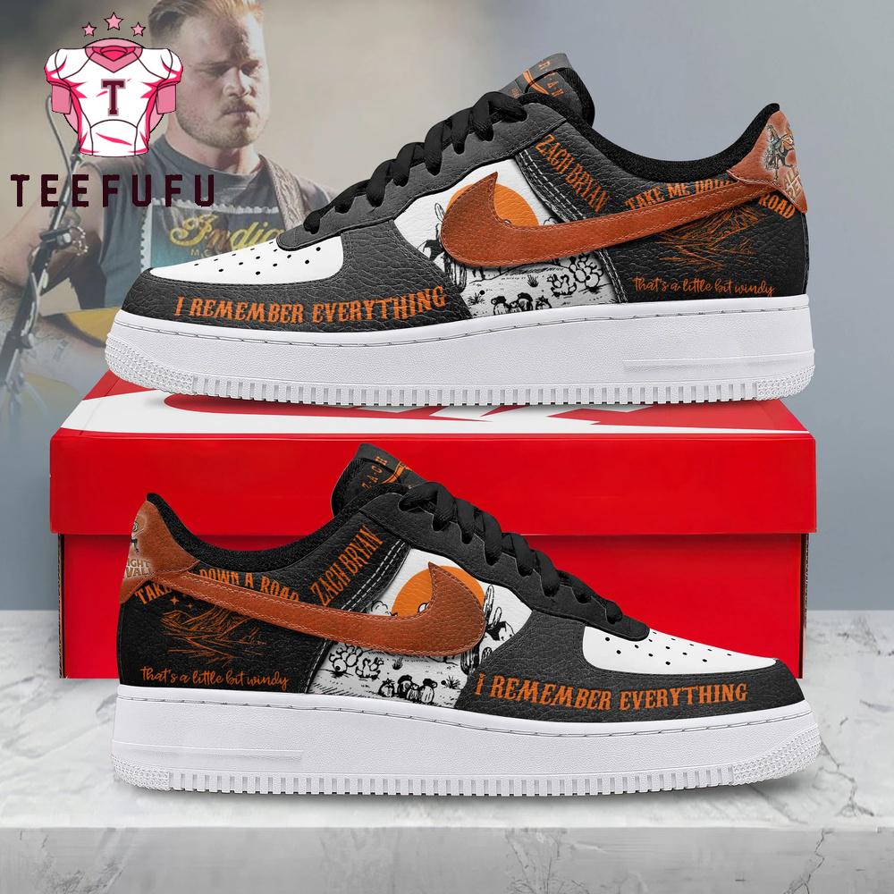 Zach Bryan 2026 Music Signature Air Force 1 Shoes Sneaker