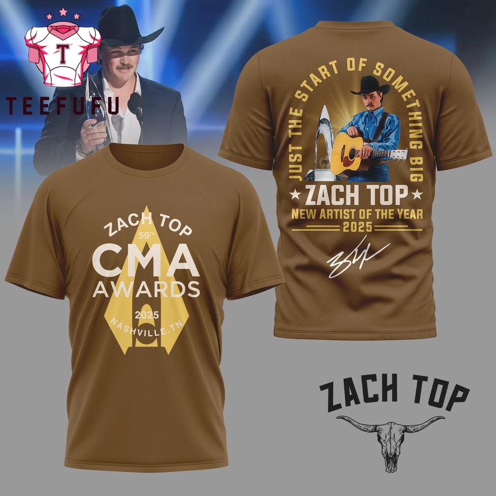 Zach Top 2025 CMA Awards Graphic Signature New 3D Shirt