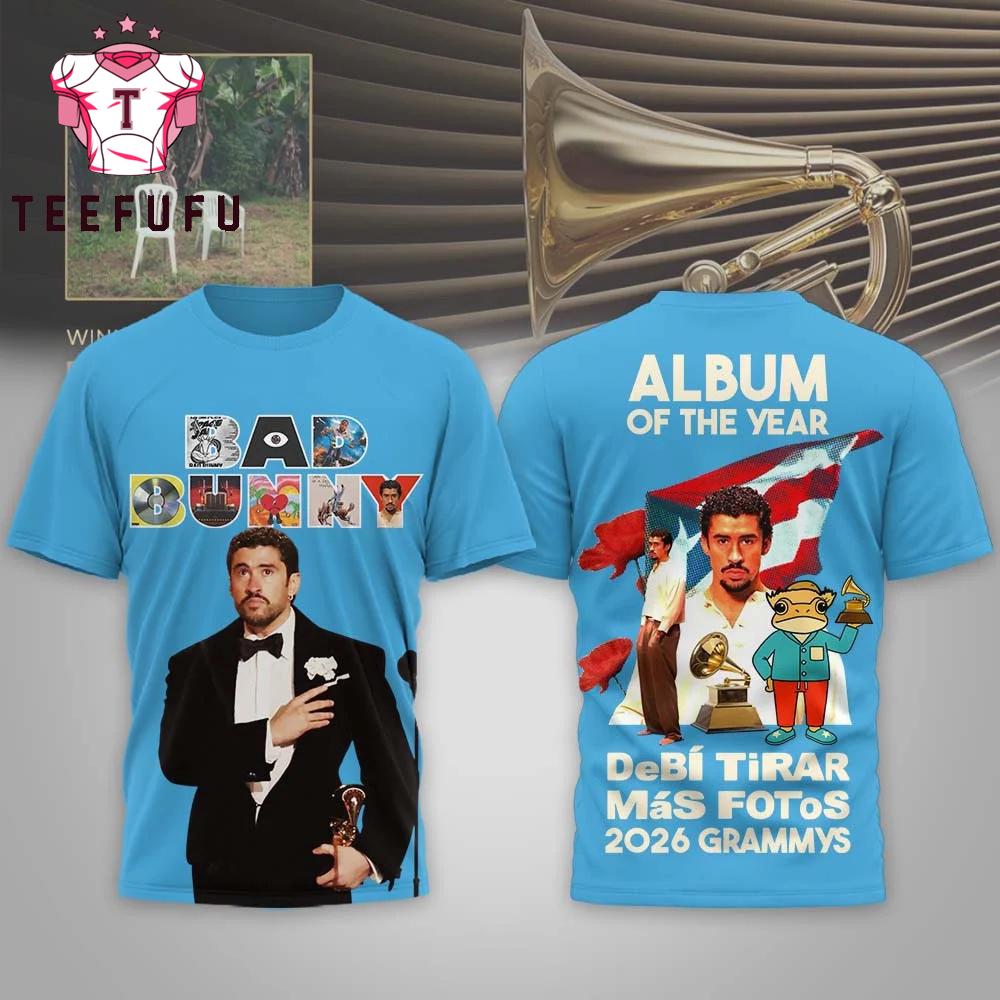 Bad Bunny DeBi Tirer MaS Fotos 2026 Grammys 3D Shirt