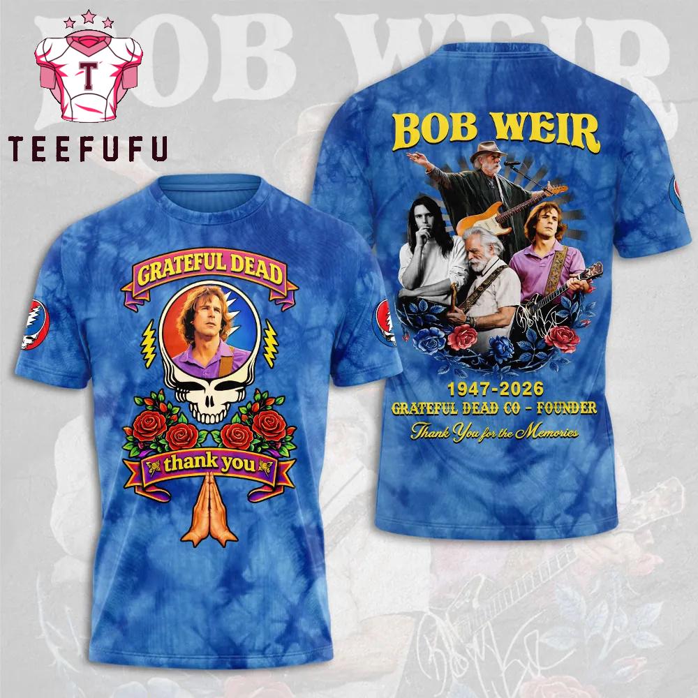 Bob Weir x Grateful Dead Vintage Rock Style 3D T-Shirt