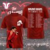 Bruno Mars The Romantic Tour Scheduler Red 3D Shirt 2 Bruno Mars The Romantic Tour Scheduler Red 3D Shirt