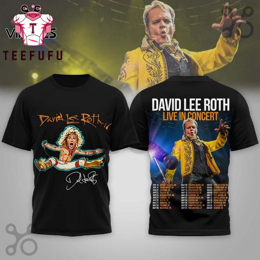 David Lee Roth 2026 Tour 3D Shirt
