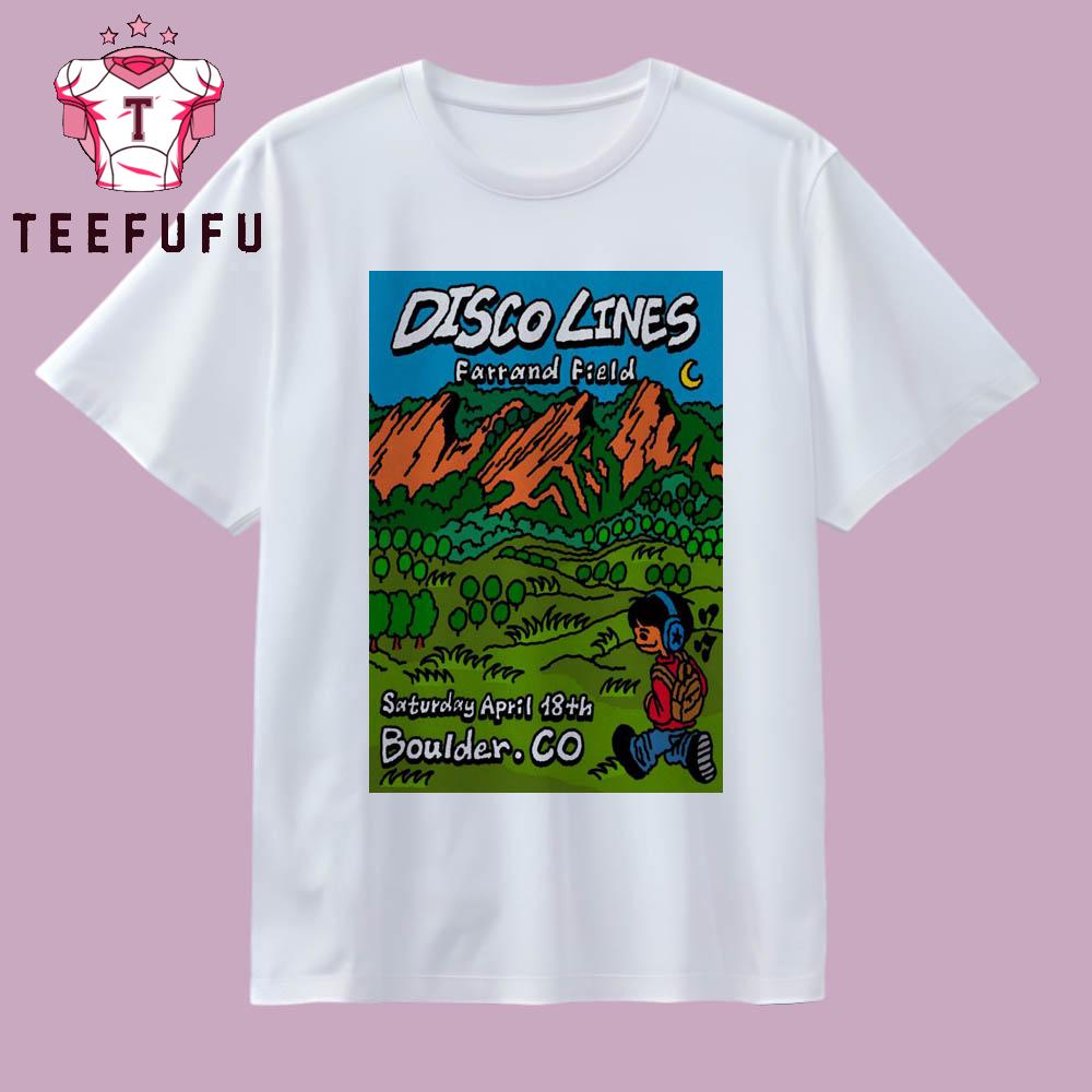 Disco Lines 4 18 2026 Boulder CO T Shirt
