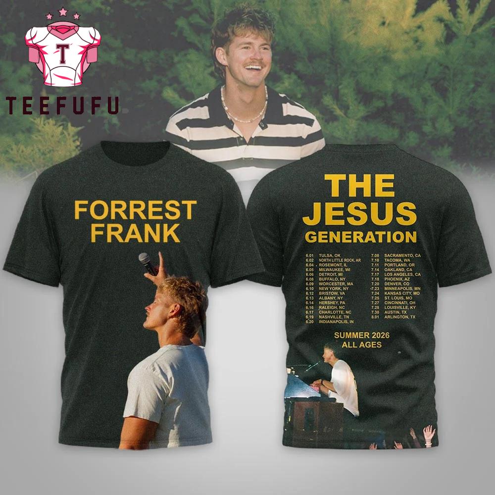 Forrest Frank The Jesus Generation 2026 Tour 3D Shirt