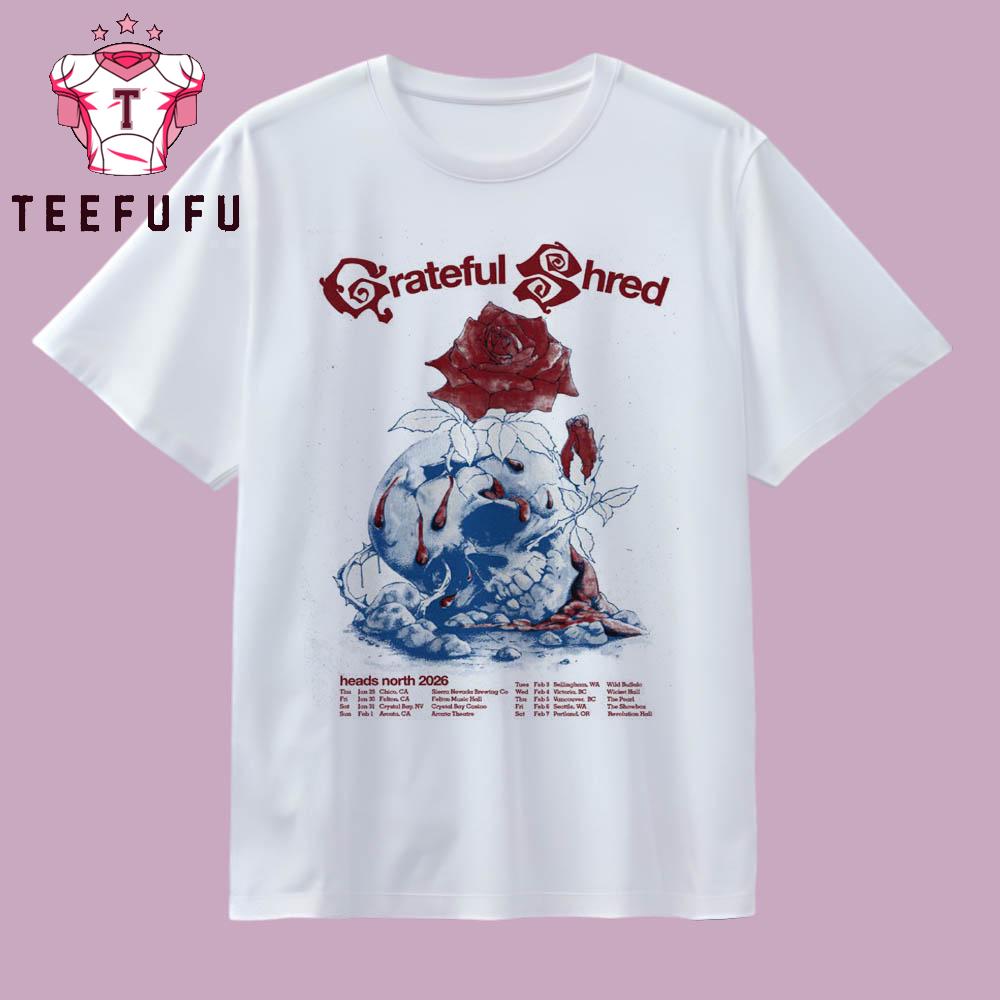 Grateful Shred Heads North 2026 Tour T Shirt