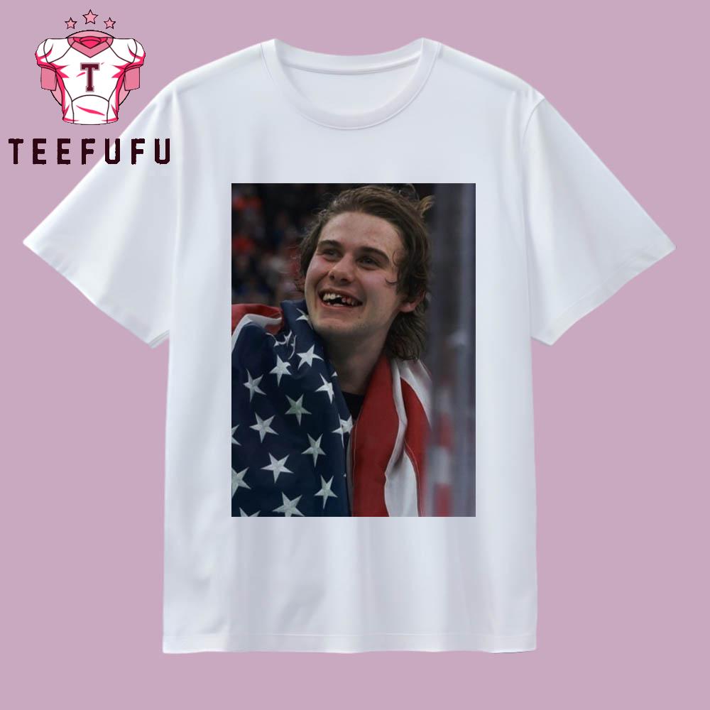 Jack Hughes Teeth Usa Men’s Hockey Champions T Shirt