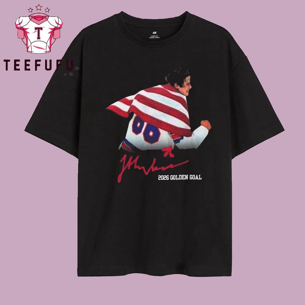 Jack Hughes Usa Hockey Golden T Shirt