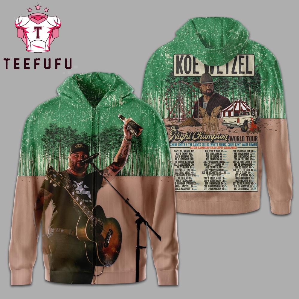 Koe Wetzel the Night Champions World Tour 2026 Hoodie