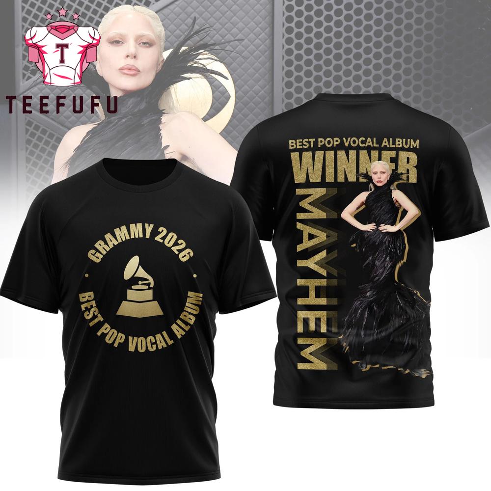Lady Gaga Best Pop Vocal Album Winner Grammy 2026 3D Shirt