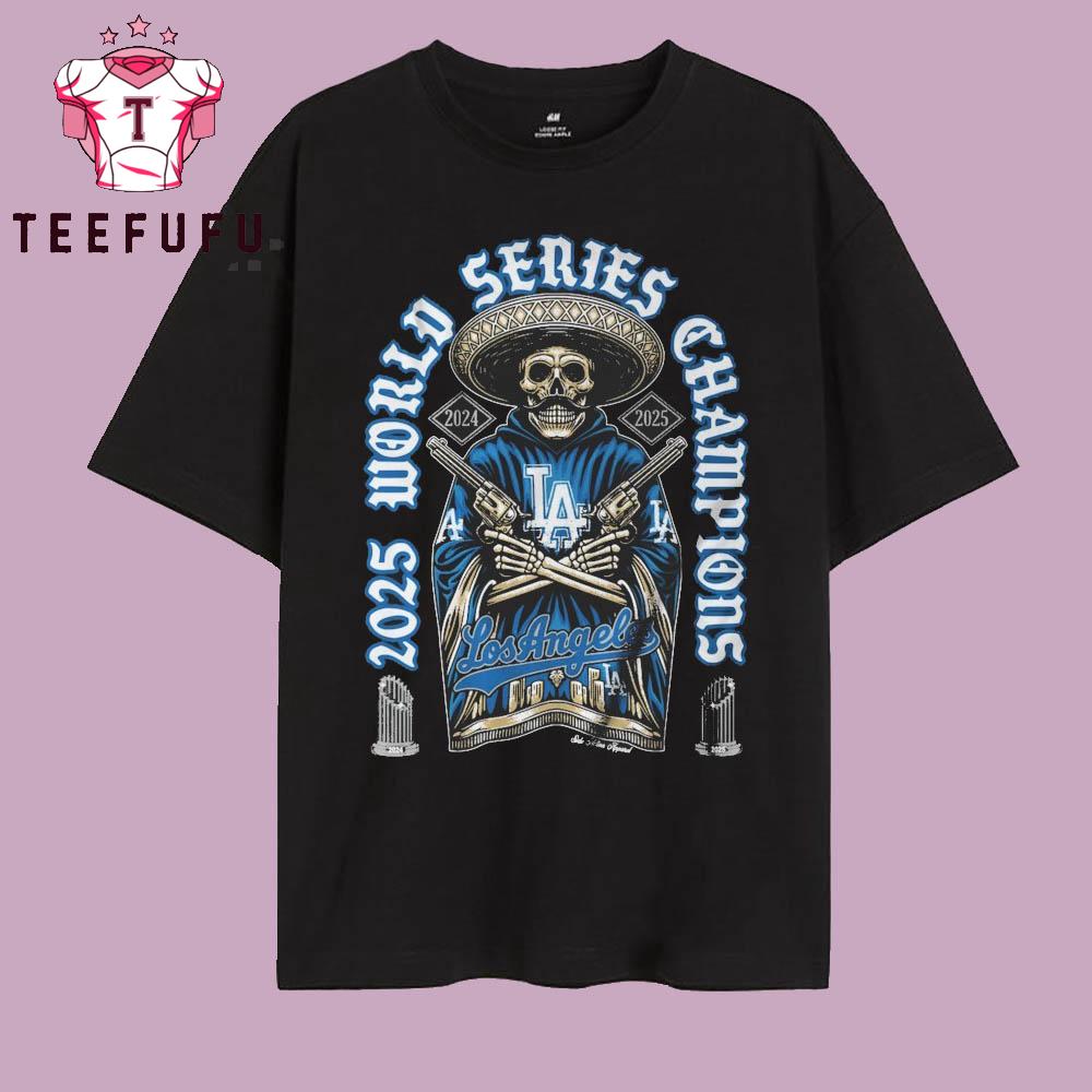 Los Angeles Dodgers 2024 2025 World Series Champions Skull T Shirt