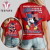 Mickey Mouse 250th Anniversary United States of American Red T Shirt
