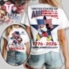 Mickey Mouse 250th Anniversary United States of American White T Shirt