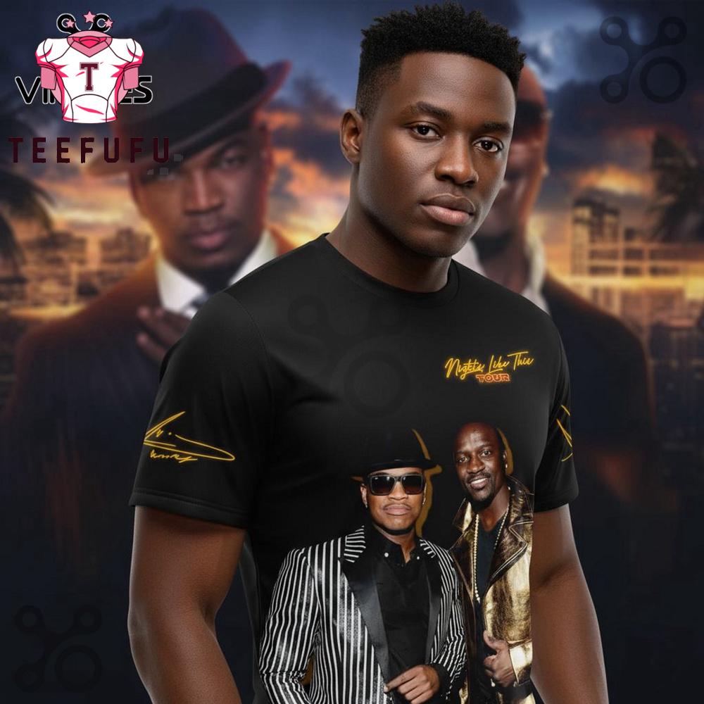 NE-YO And AKON Nights Like This 2026 Tour 3D Shirt