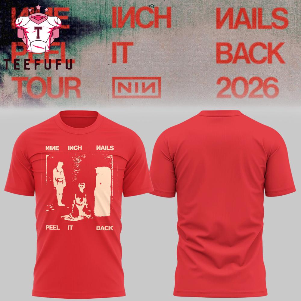 Nine Inch Nails Peel It Back Tour 2026 Red T Shirt