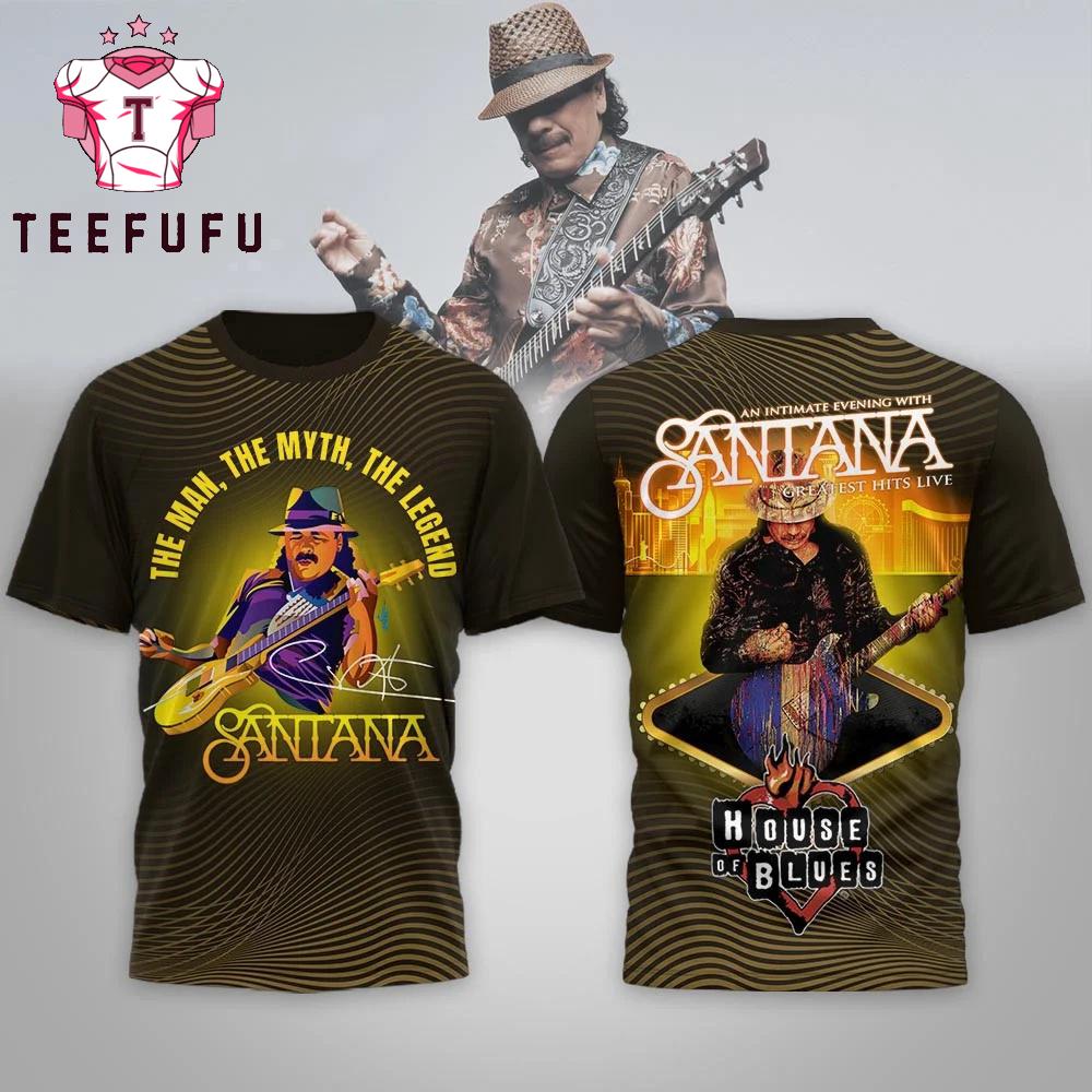 Santana House of Blues 2026 Tour 3D Shirt
