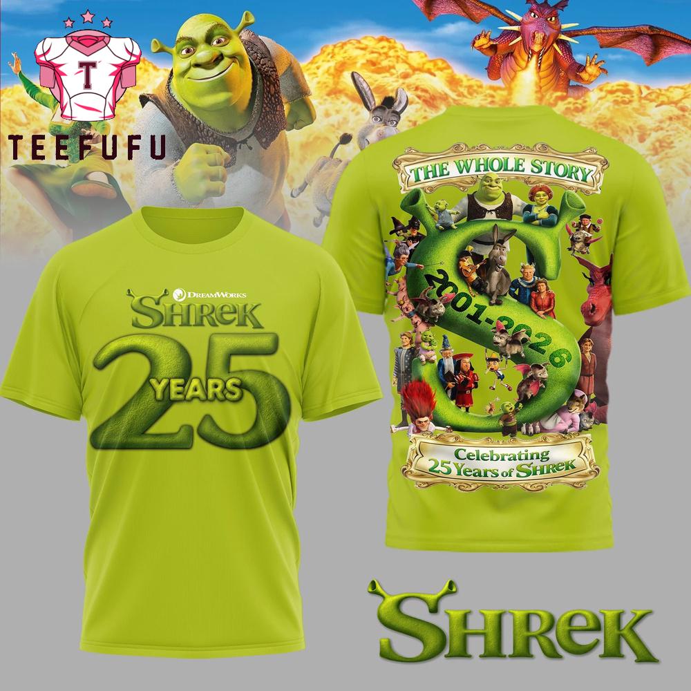 Shrek 2001-2026 Celebrating 25 Years of Shrek 3D Shirt