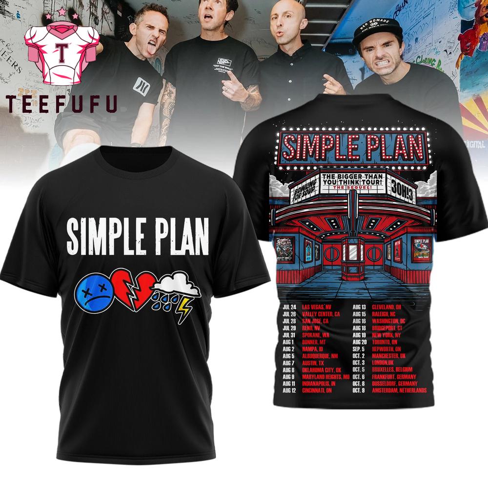 Simple Plan The Bigger Than You Think Tour 2026 T Shirt