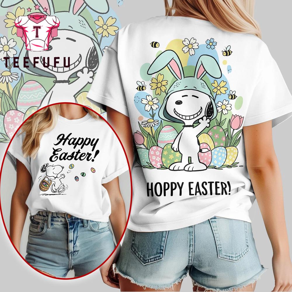 Snoopy Happy Easter 2026 White T Shirt